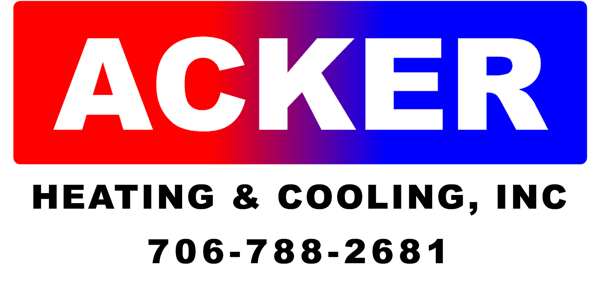 ACKER Heating & Cooling, Inc. logo with phone number 706-788-2681
