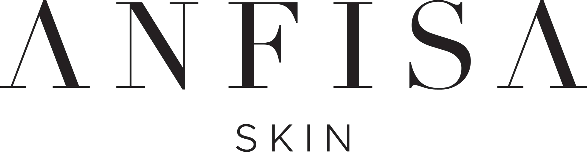 ANFISA Skin logo in black serif text on a white background