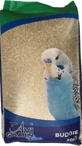 Bag of Budgie Seed with A Blue-And-White Budgie Illustration and Green Packaging — SSCFW Trailers In Mareeba, QLD
