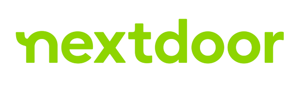 A green nextdoor logo on a white background