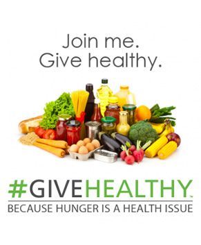 Give Healthy food drive box with food inside