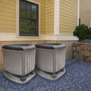 2 A/C Units outside as a link to HVAC services