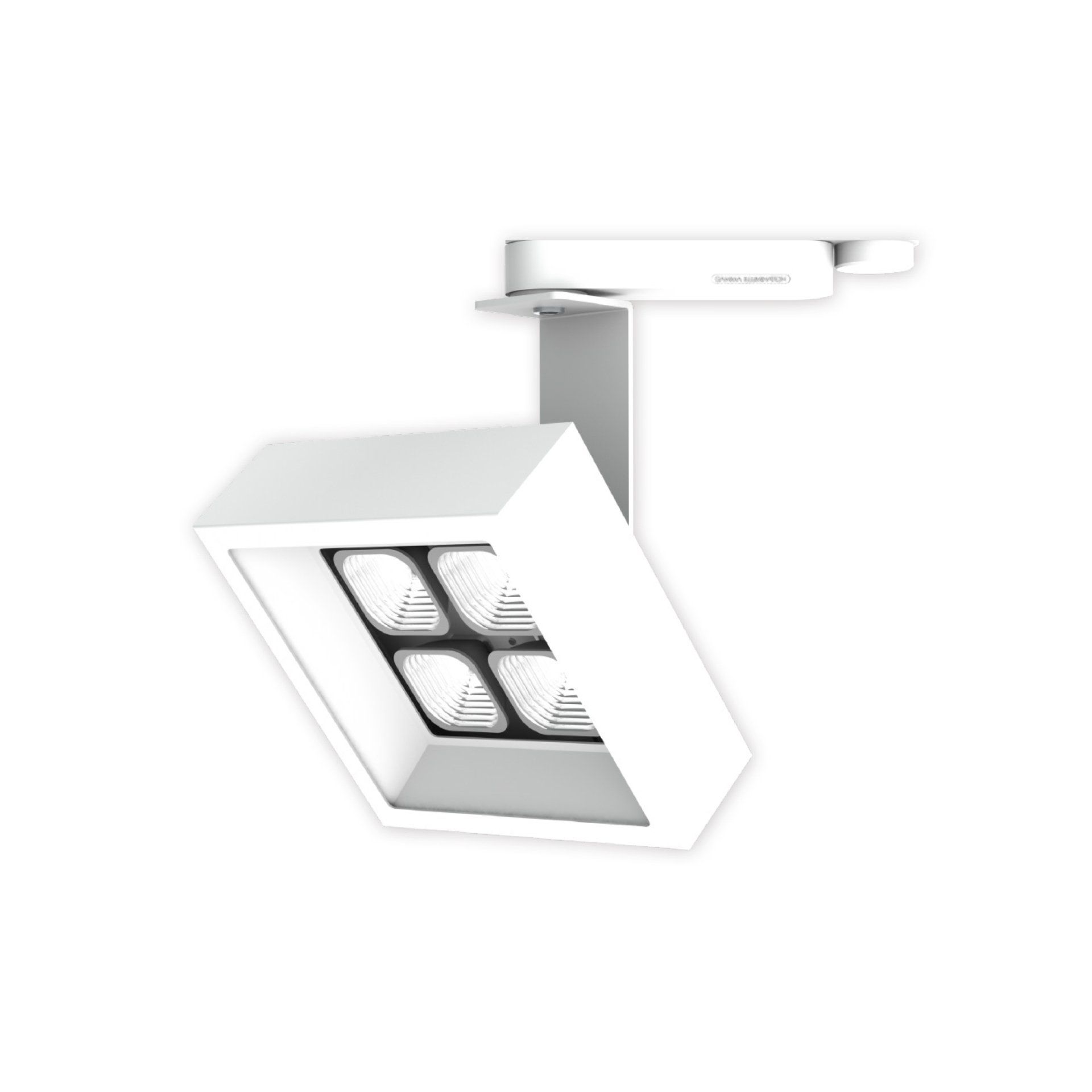 Cubix white surface-mounted LED spotlight