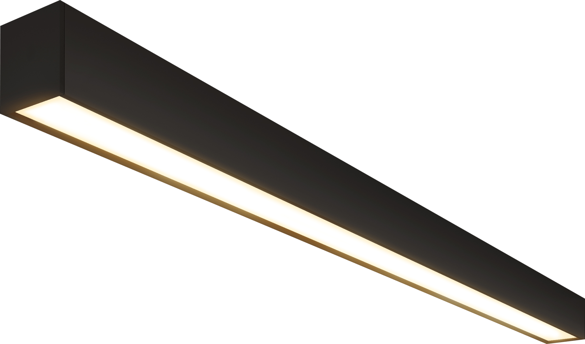 Hawko 55 Square black linear LED pendant