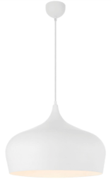 Orb white pendant light