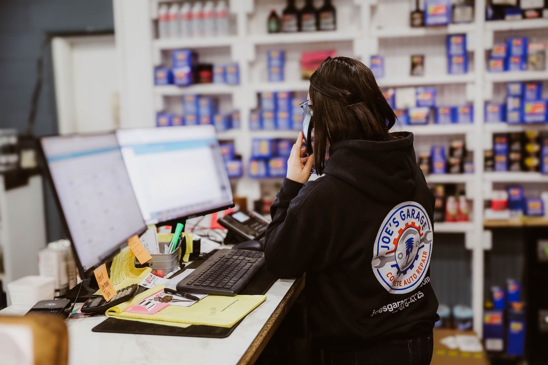 Member Having a Call | Joe's Garage and Tire