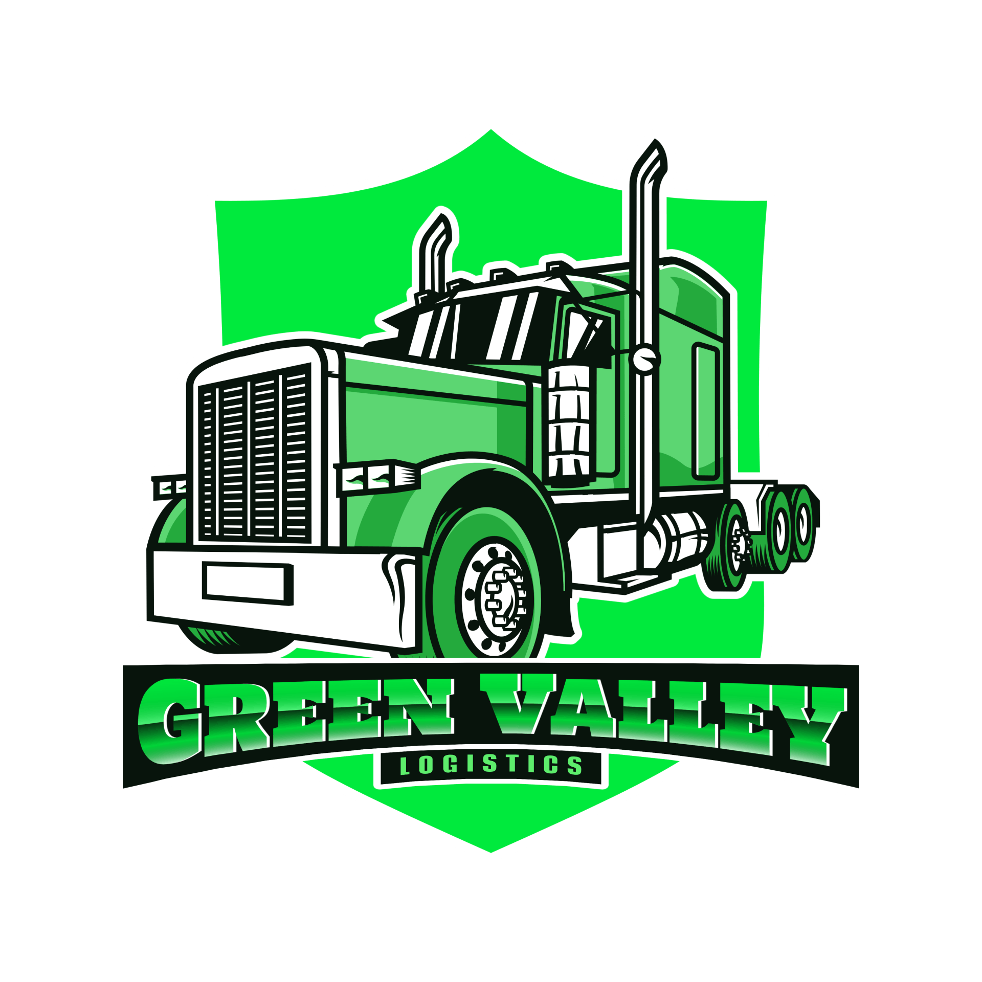 Green Valley Logistics truck logo