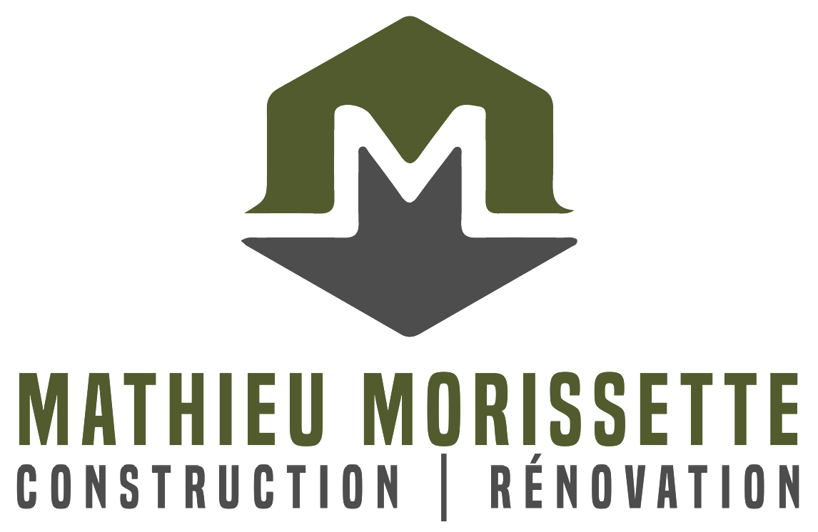 Un logo pour mathieu morisette construction et rénovation.