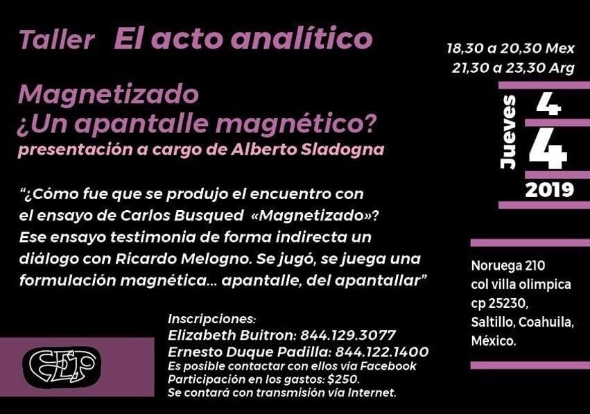 PSICOANALISTA ERNESTO DUQUE - EL ACTO ANALITICO PSICOANALISTA ERNESTO DUQUE - EL ACTO ANALITICO