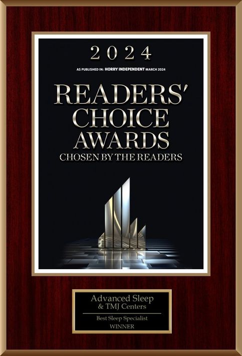 A plaque that says readers choice awards on it