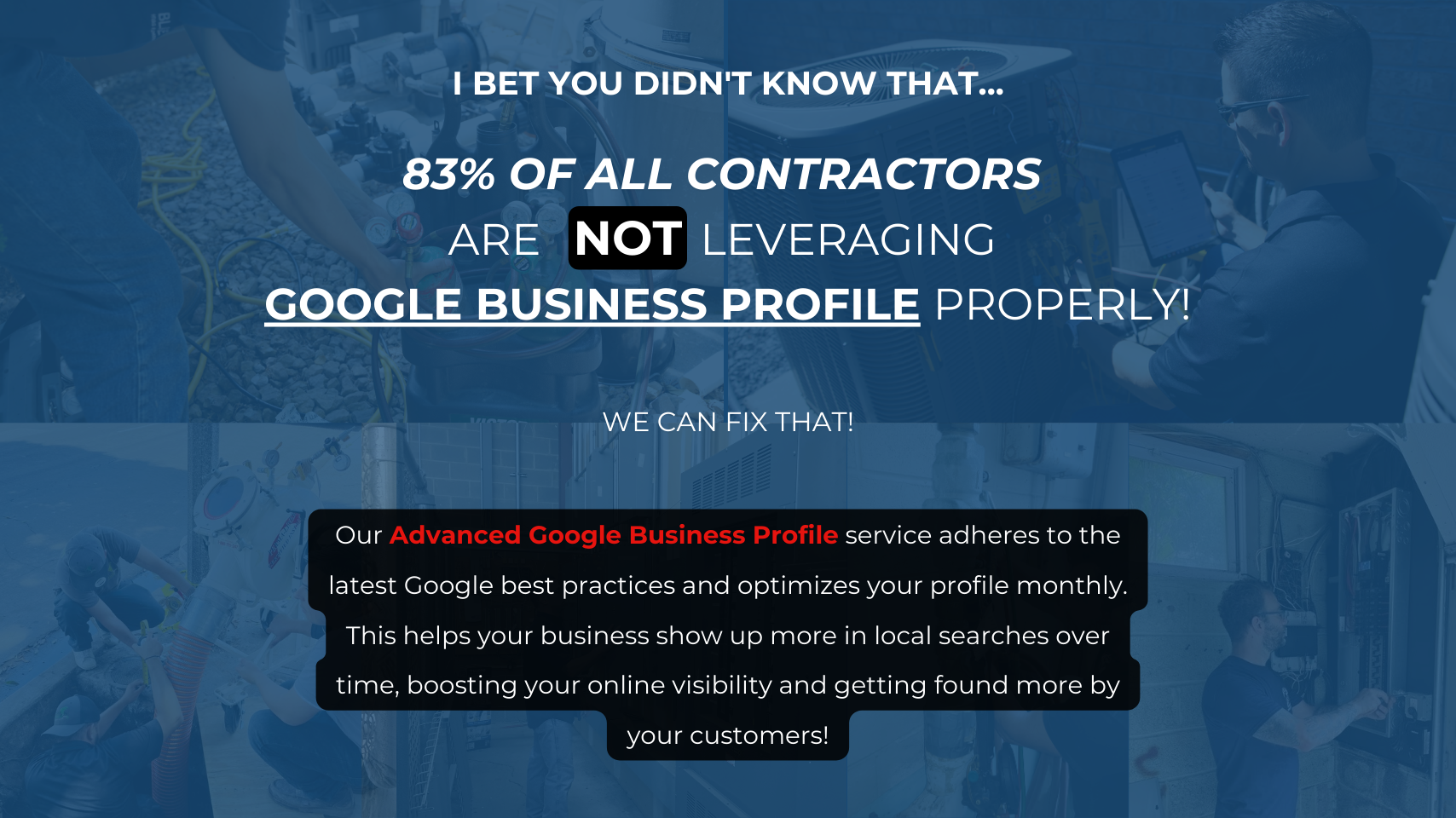 Contractor HQ's google business profile management service