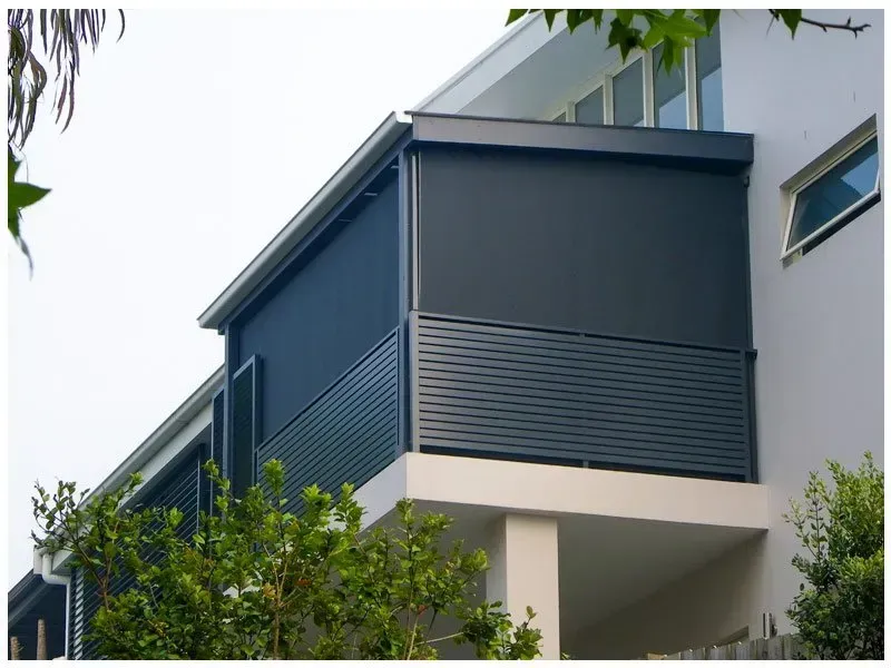 House with black drop roll awning | Sydney, NSW | Sunmaster Australia