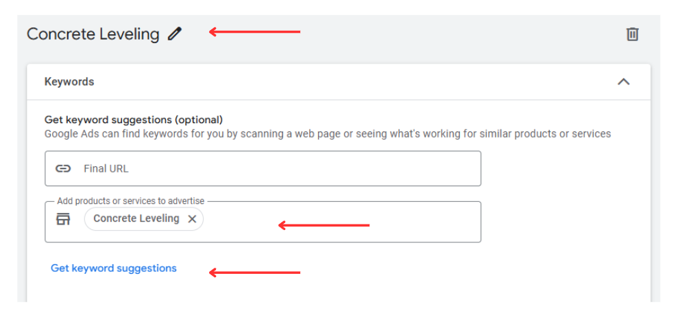 concrete leveling keywords