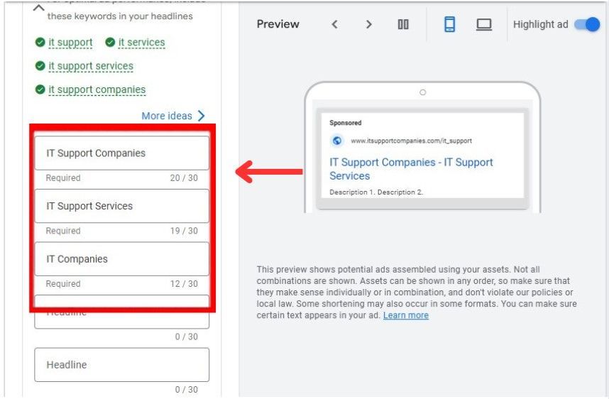 Headlines it support