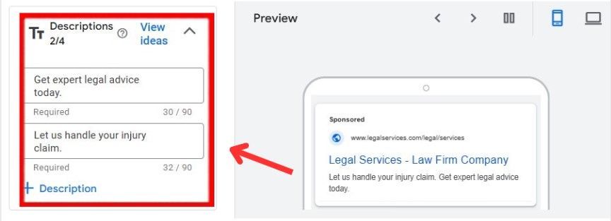 Description legal services