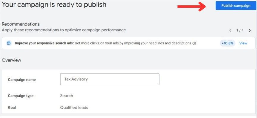 publish campaign