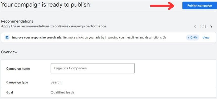 publish campaign
