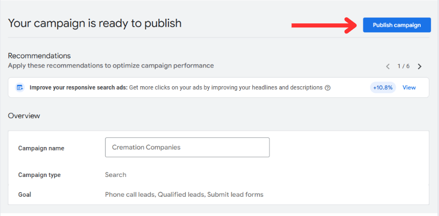 publish campaign