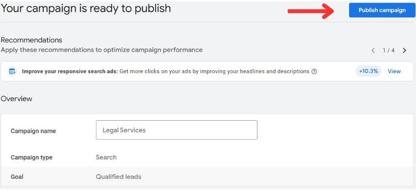 publish campaign legal services