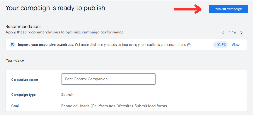 publish campaign