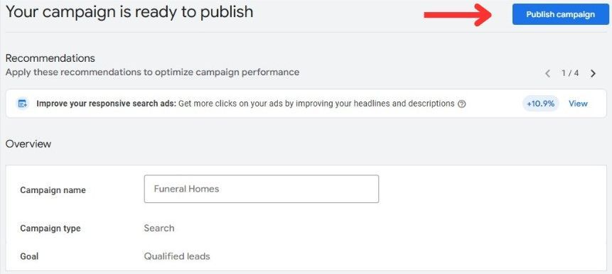 publish campaign