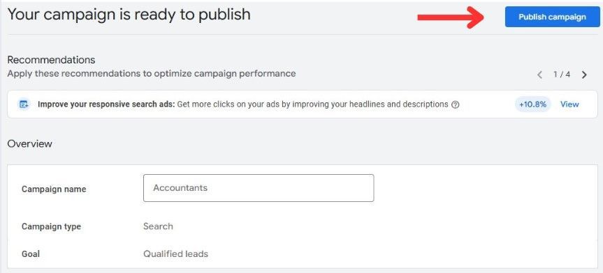 publish campaign