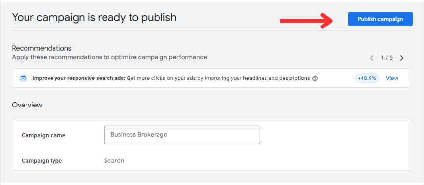publish campaign