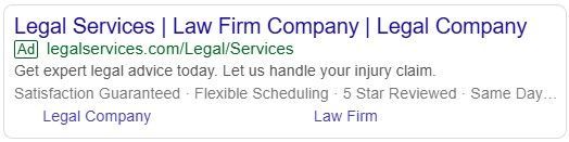 Ads view legal services