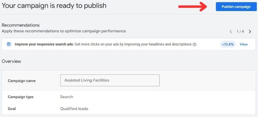 publish campaign