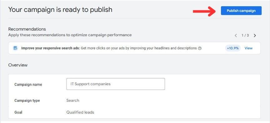 publish campaign it support