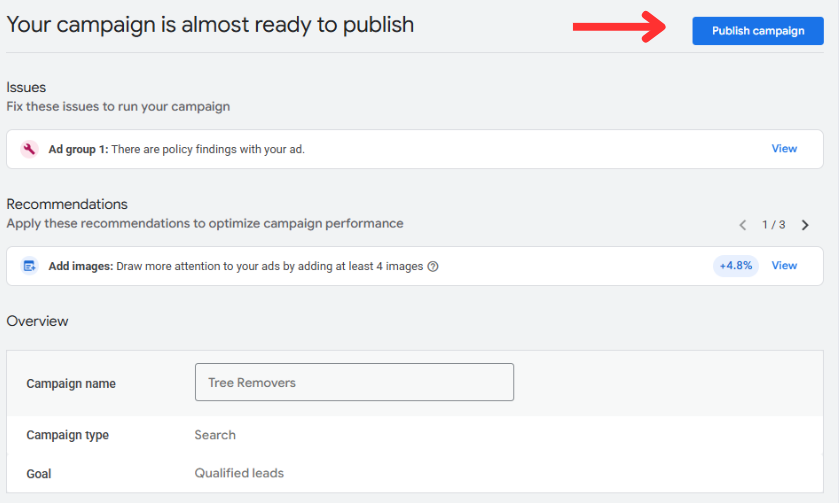 publish campaign