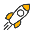 rocket ship symbolizing our company's mission