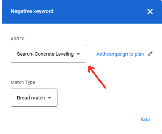 Negative keywords 2