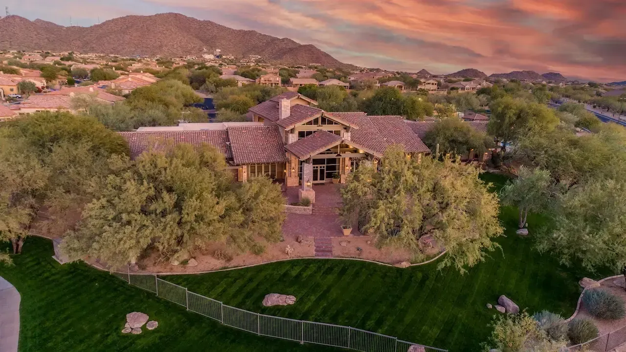Modern family home in Las Sendas Mesa AZ community, showing local real estate equity and growth.
