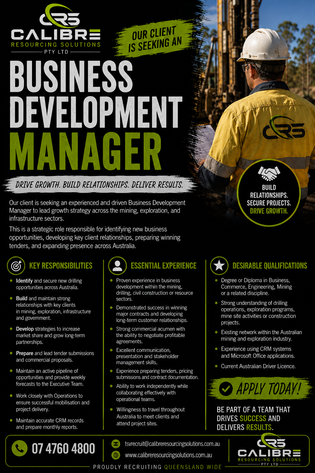 BUSINESS DEVELOPMENT MANAGER | PERMANENT POSITION