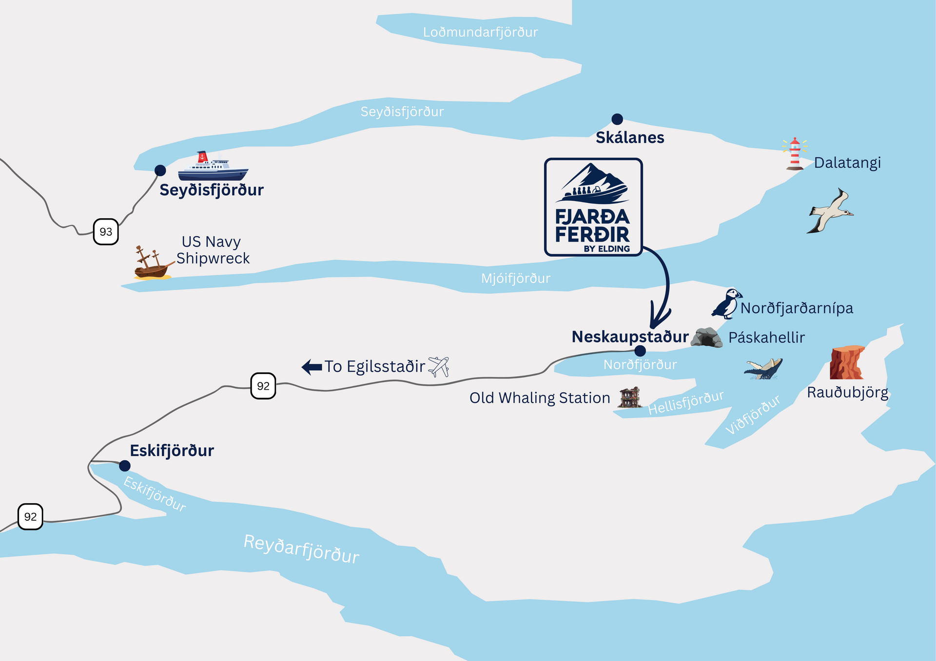Map of tour route