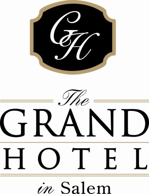 A logo for the grand hotel in salem.