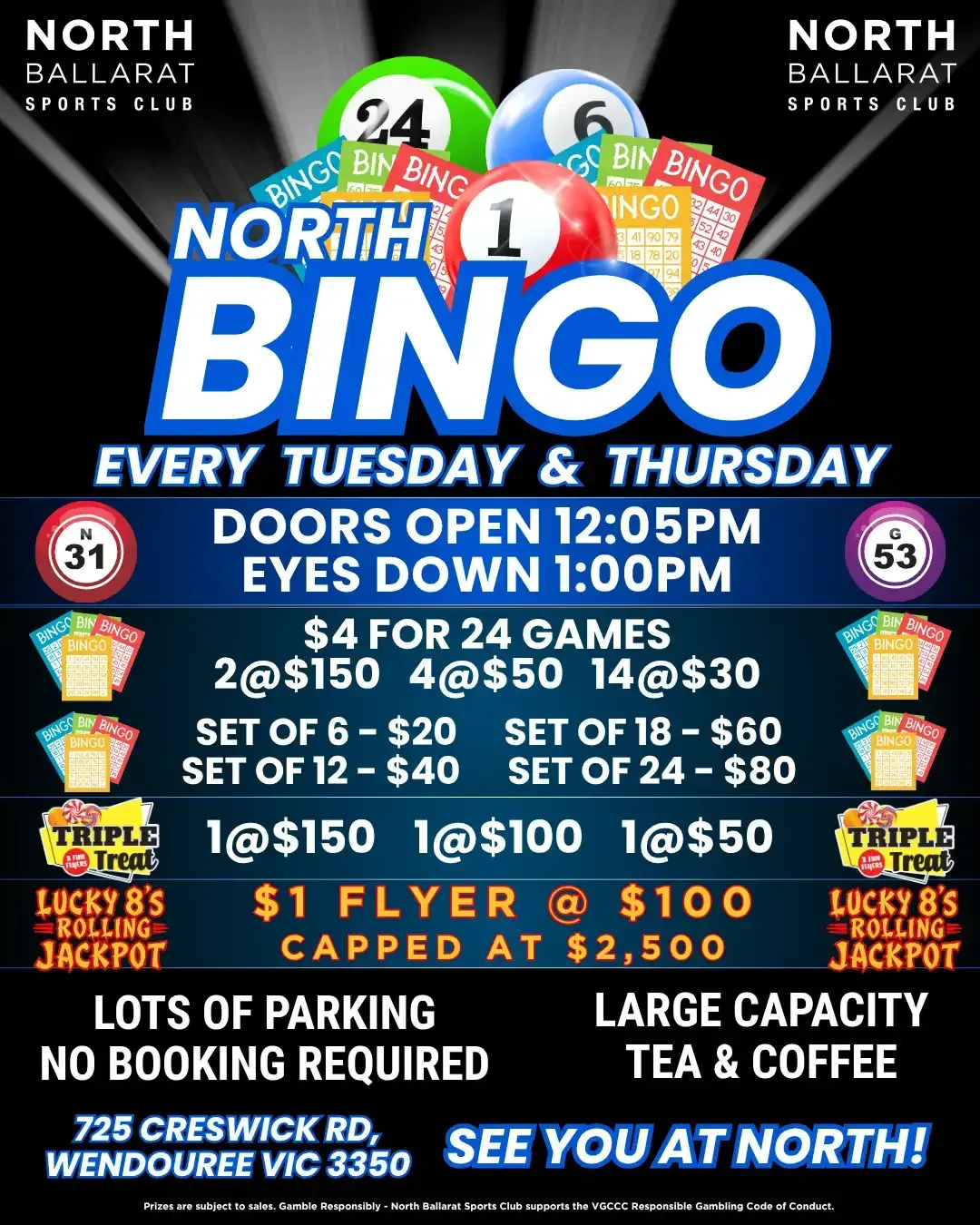 Bingo at North Ballarat Sports Club
