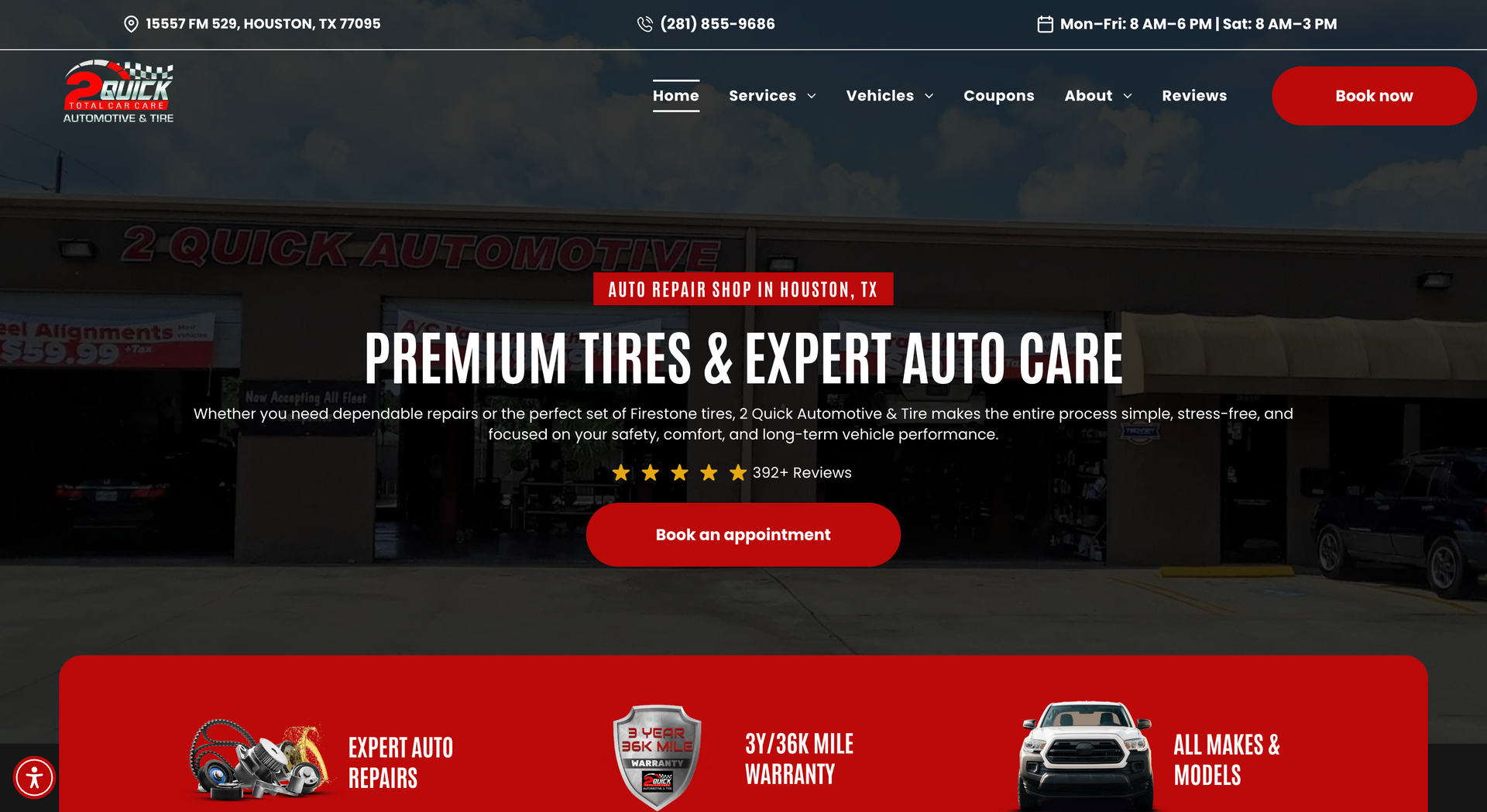 2 Quick Automotive & Tire cover