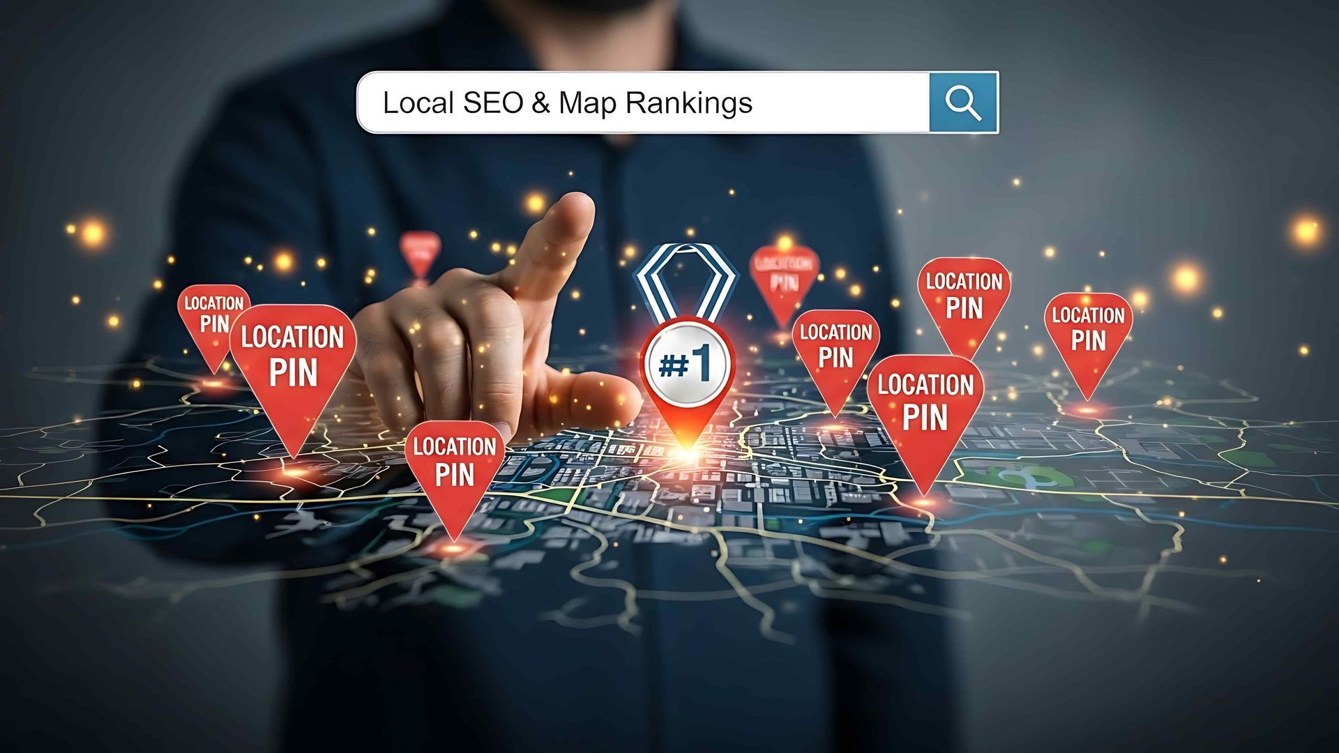 Local map pack showing how searches find local businesses and rank them accordingly