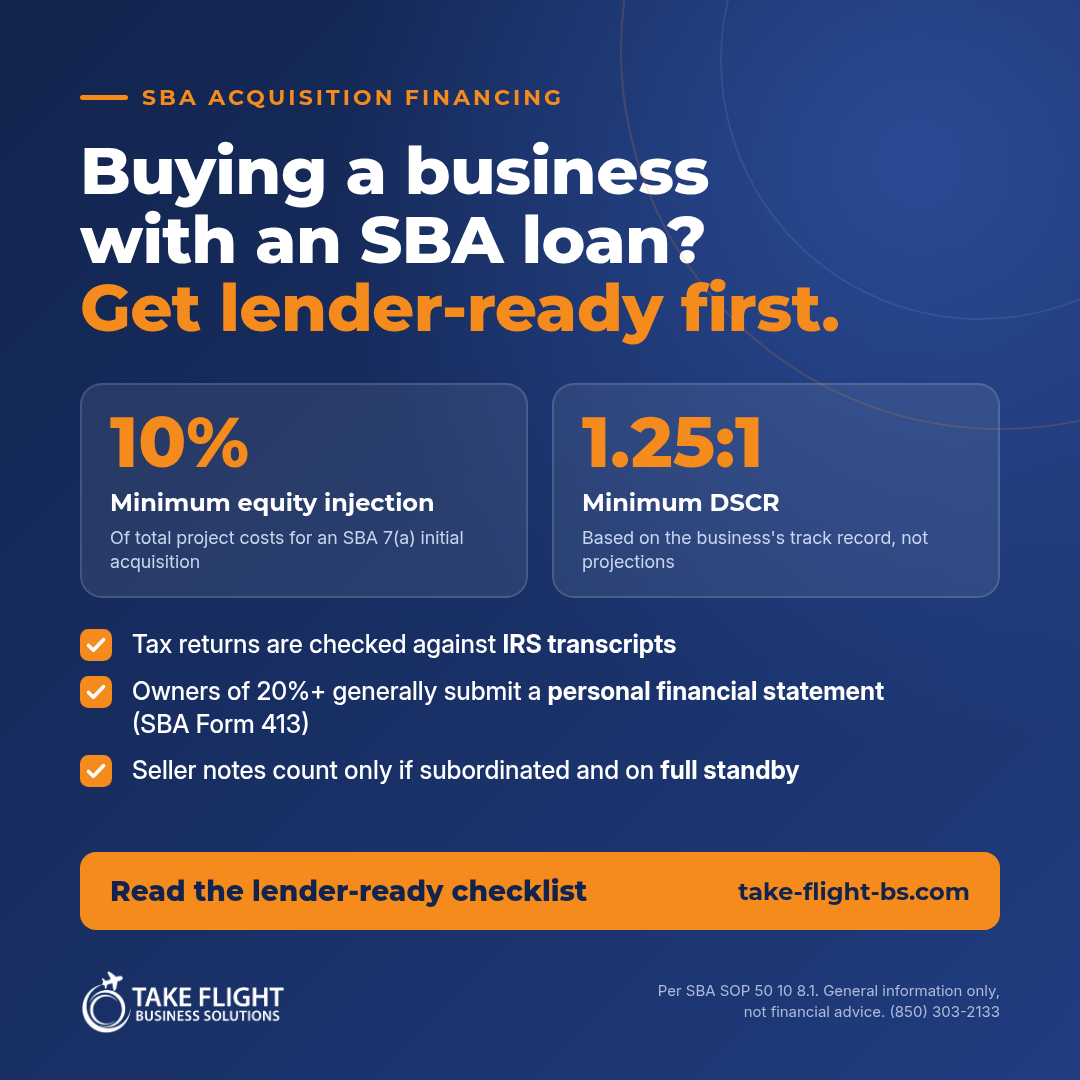 Get lender ready to buy a business checklist