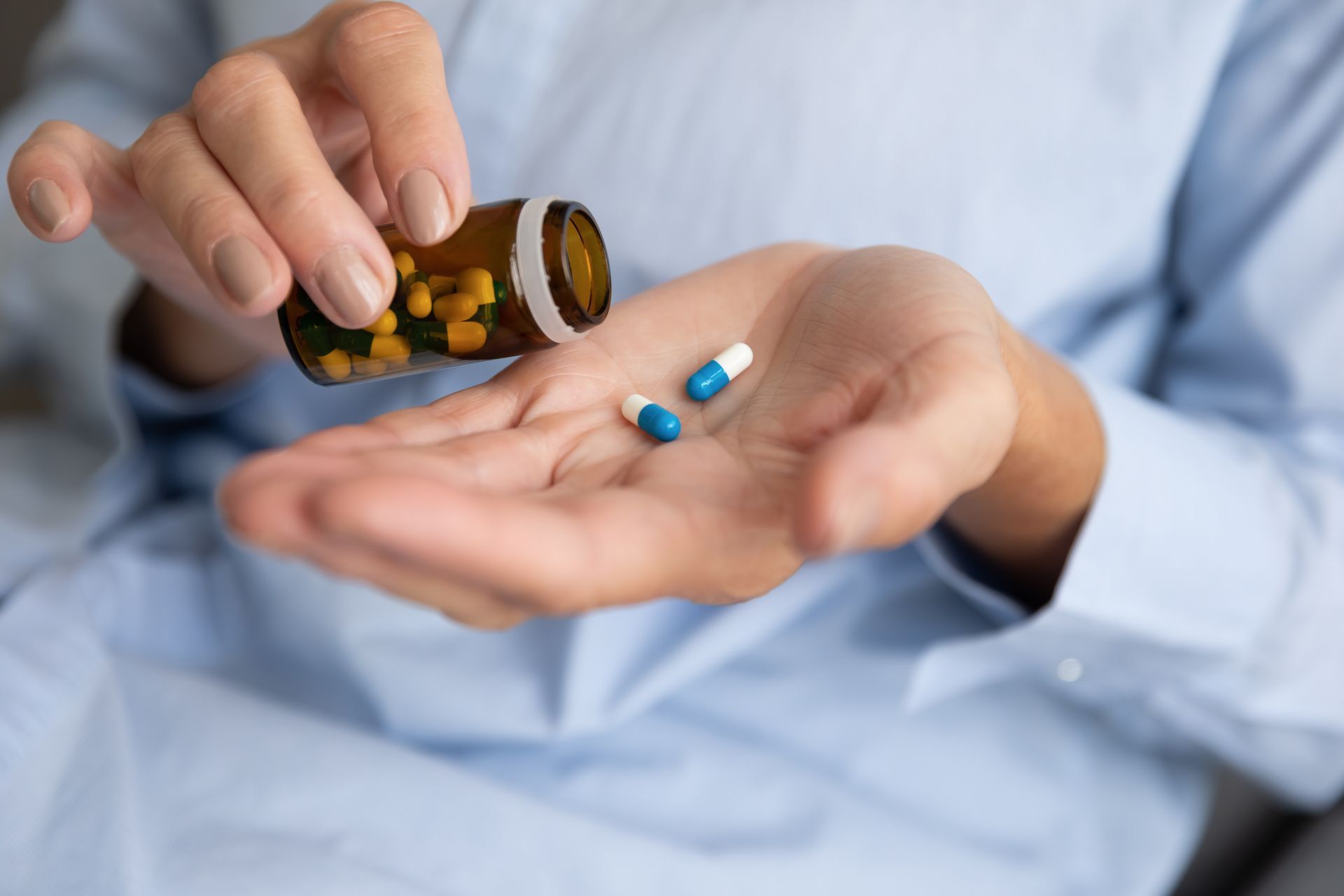 Medicines in bottles