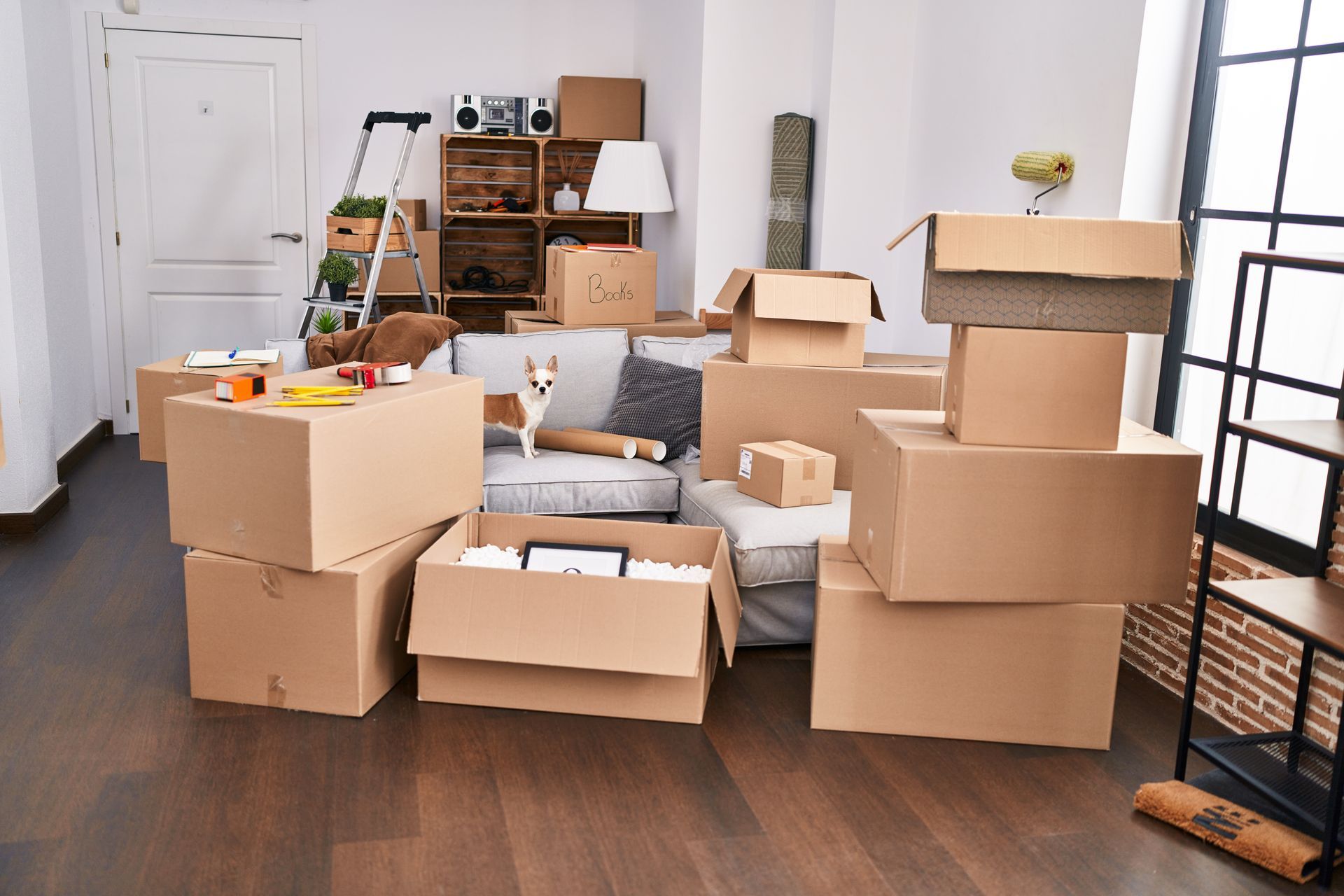 Moving in residential area