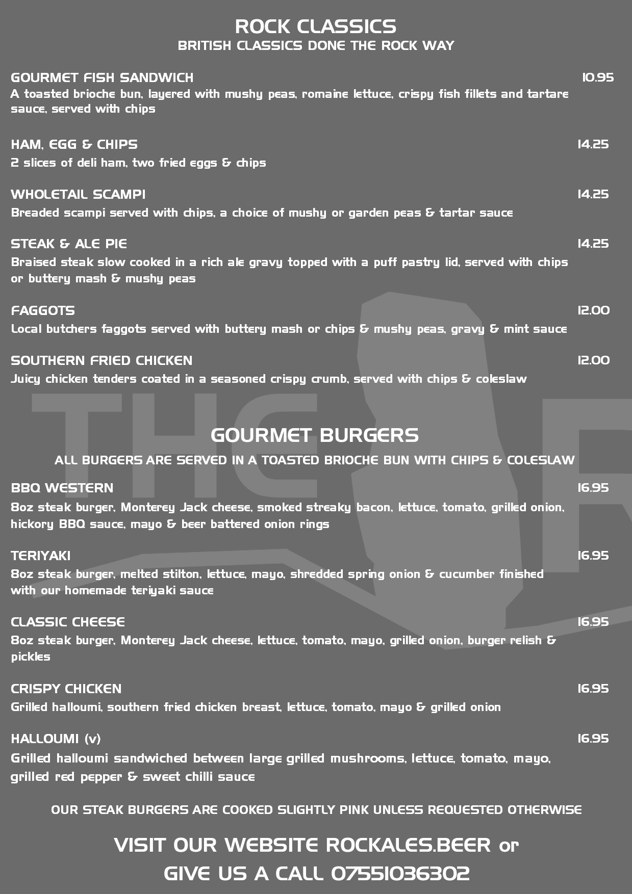 Menu for