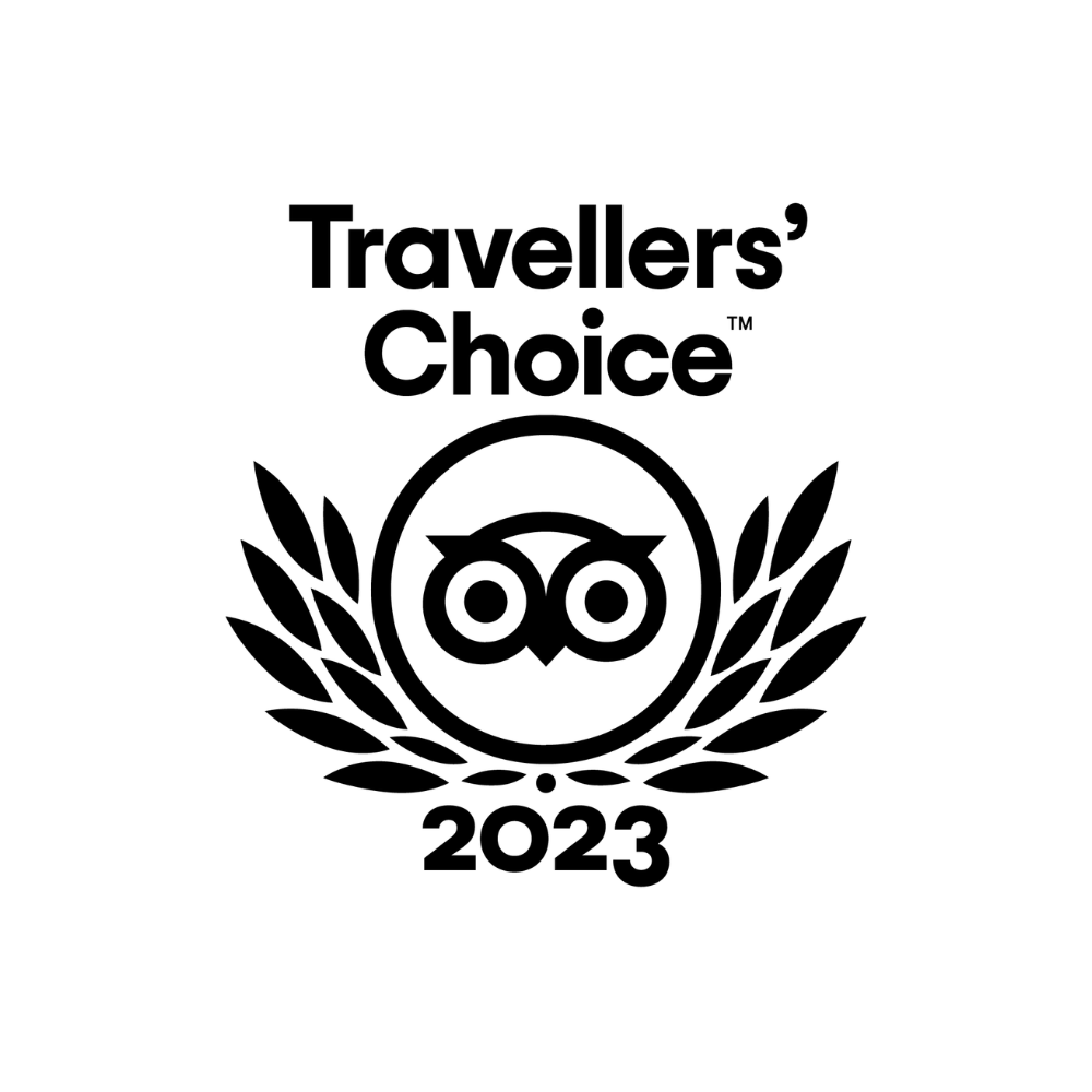 Tripadvisor Travellers’ Choice 2023 award logo in black on white
