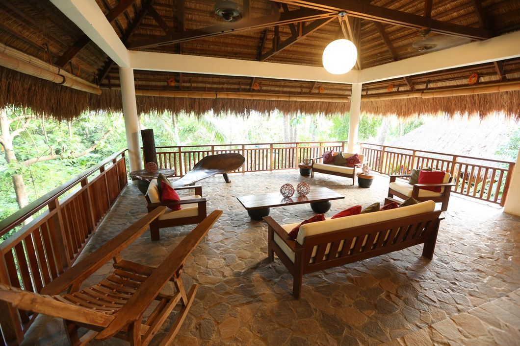 Open-air lounge as our reception
