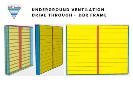Technical Diagram of Underground Ventilation Drive-through Dbr Frame — Vent Doors Australia in Bohle, QLD