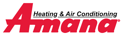 The logo for a company called amana heating and air conditioning