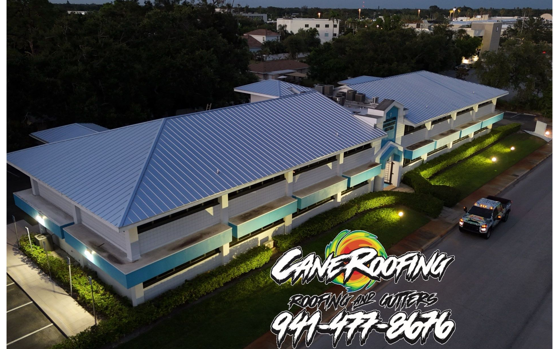 Commercial metal roof replacement in Sarasota standing seam