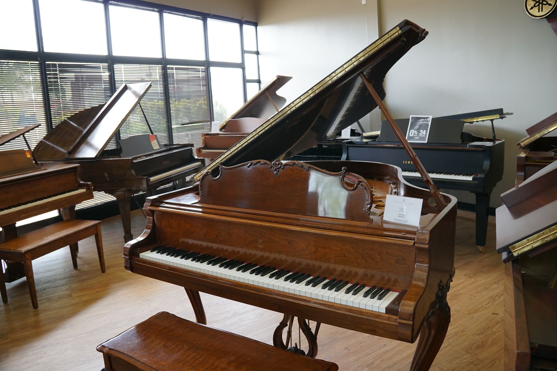 Used 2002 Steinway & Sons Louis XV 5'7 Model M Grand